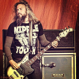Troy Sanders of Mastodon playing through his Titan & M9 Carbine heads and Road Ready 8x10 & Road Ready 4x12 cabs